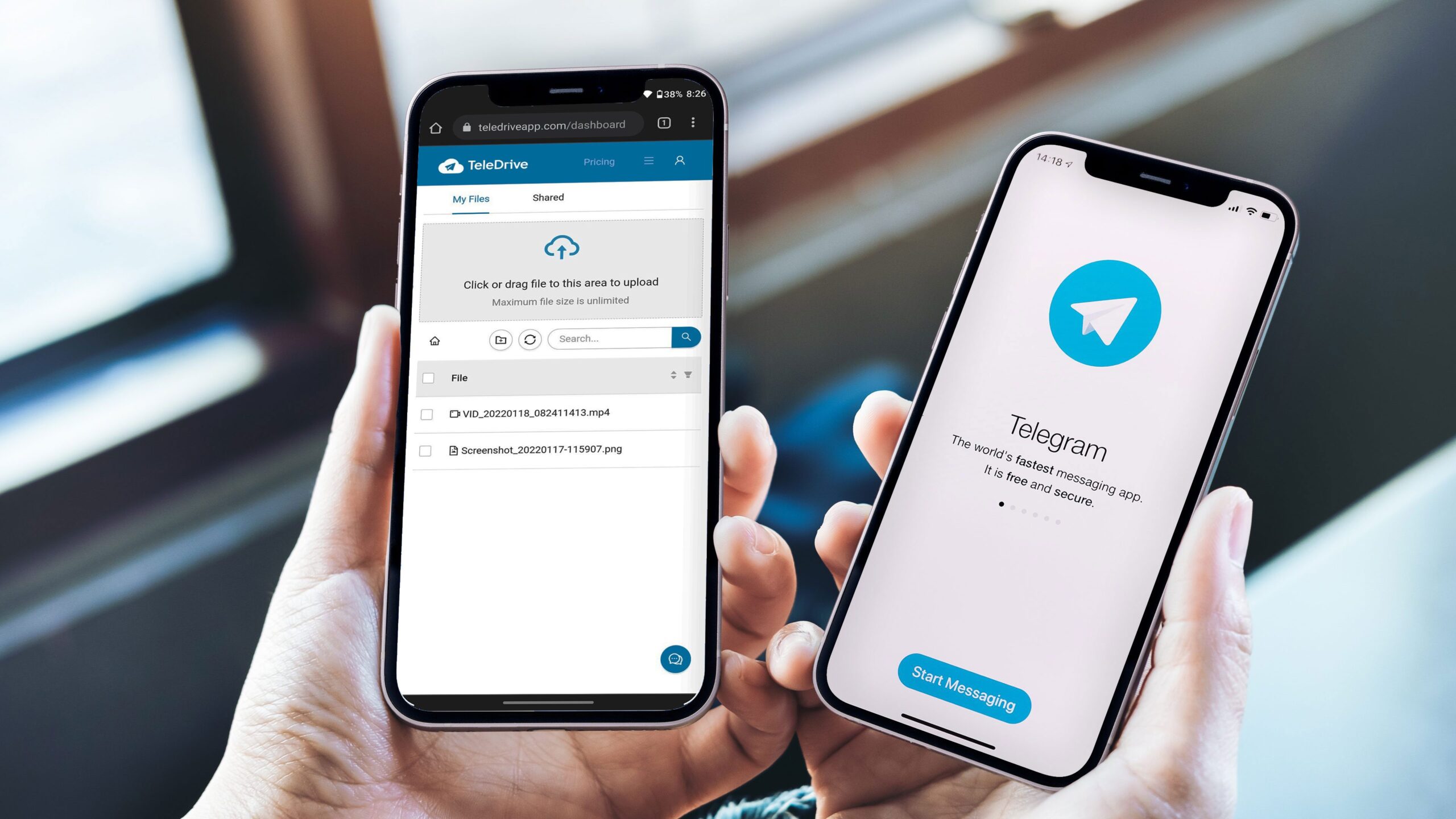 ارسال فایل با حجم بالا sending-large-files telegram